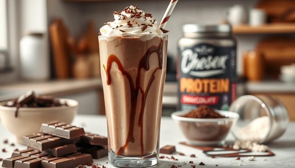 chocolate protein milkshake chocolate protein milkshake